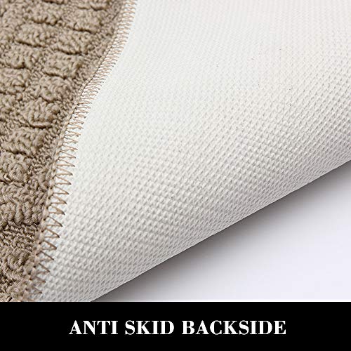 COSY HOMEER 27x18 Half Round Kitchen Rug,Non Slip Washable Mat,Beige 1PC - color: Beige, size: 1'6" x 2'3" (Semicircular)