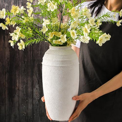 Rustic Farmhouse Flower Vase, 12.87 Inch Tall Ceramic Vase - color: 101-5-12.87in