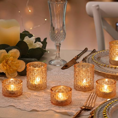 36 Pcs Assorted Gold Votive Candle Holders, Gold Tea Lights Candles Holders - color: Gold