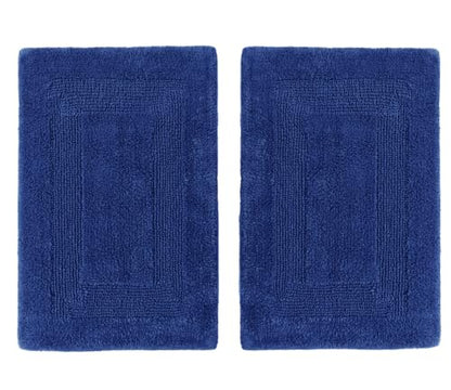 COTTON CRAFT Bath Rugs - 2 Pack Large 20x30 Soft Plush Bath Mats - Blue - color: Blue, size: 20x30 Inches