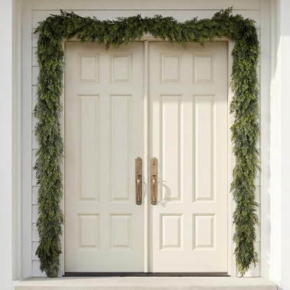 Daynight 12FT Christmas Garland, 1 Pcs Realistic Cedar Garlands - size: 12FT