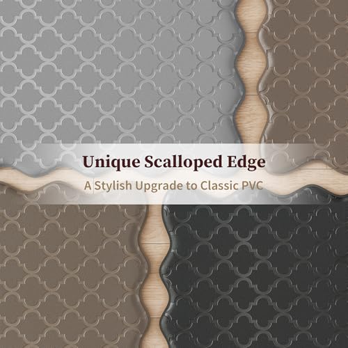 Arenarug Upgrade Scalloped Kitchen Mats Rugs 2PC, Spruce Green - color: Basic Solid- Spruce Green, size: 17.3"x30"+17.3"x59"