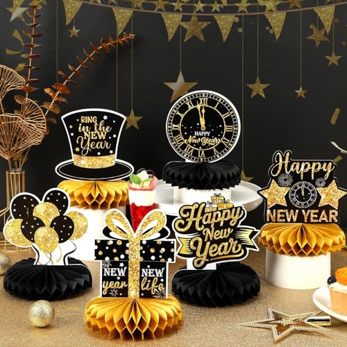 10Pcs Happy New Years Table Centerpieces Decorations 2027 - style: New Years Style