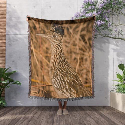3dRose Greater Roadrunner Bird, Bosque del Apache, NM - US32 SKA0058 - Steve Kazlowski Woven Blanket