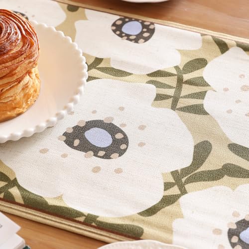 bilin gaier Designer French Linen Small Table Runner,63"x12"-Hidaka - color: Hidaka, size: 12"*63"