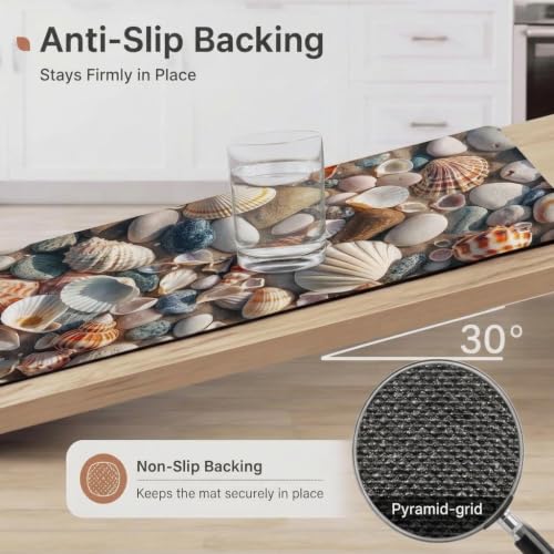 Kitchen Floor Mat 36x20in Waterproof Anti-Fatigue Kitchen Mats - color: Sea Shell
