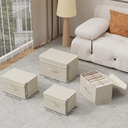 Storage Bins with Handles,Grey and Beige,13x9.1x7.9in,1 Pack - color: Beige/Gray, size: 13x9.1x7.9in(1-pack)