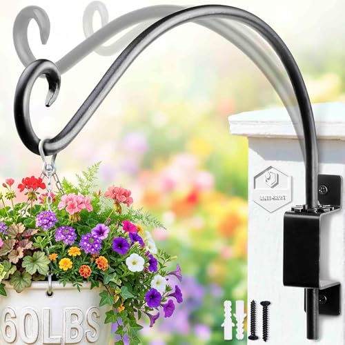 Swivel Bird Feeder Hanger Outdoor: 16 Inch Heavy-Duty Plant Bracket - size: 16 Inch