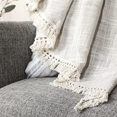 Beda Home Tassel Linen Textured Swag Curtain Valance, Nature, 52 x 18 in - color: Nature, size: 52"W x 18"L (Pack of 1)