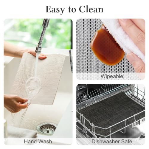 HOOMIL Placemats Set of 4, Heat Resistant, Sky Blue - color: Sky Blue, size: Set of 4