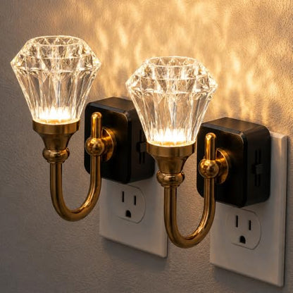 JandCase Night Light, Night Lights Plug into Wall, Crystal LED Nightlight - color: Diamond Flower