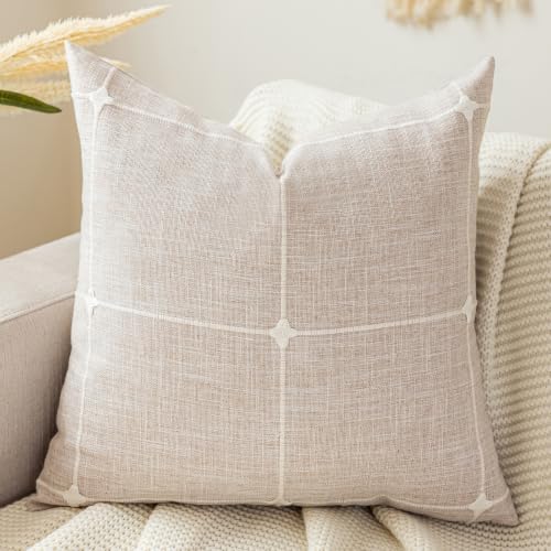 vctops Pack of 2 Rustic Lattice Throw Pillow Covers (Plaid Coffee,18"x18") - color: Plaid Coffee, size: 18" x 18" (Pack of 2)