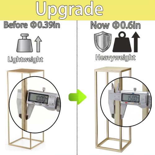 Gold Plant Stand Indoor Pack of 2, No Assembly Required Metal Pedestal Flower Stand, Upgraded 0.6" Heavy Duty Column Table for Wedding Centerpieces, Living Room Modern Flowerpot Holder Rack - color: Gold