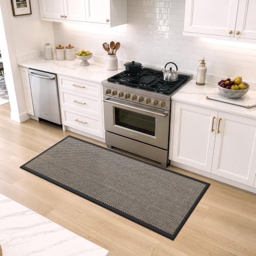 DEXI Ultra Thin Hallway Runner Rug 24x72, Non Slip Entryway Rugs,Black - color: Black, size: 24" X 72" (Runner)