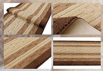 Custom Size Hallway Runner Rug, Slip Resistant, 26 Inch Wide X Your Choice of Length, Chain Brown, 26 Inch X 2 Feet, Doormat Size - color: Brown Chain, size: 2'2" x 2' (Rectangular)