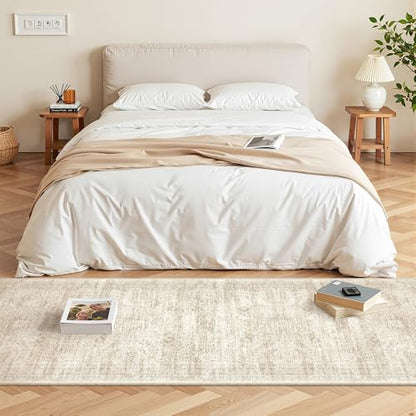 2x6 Runner Rug Non Slip,Washable Hallway Runner Rug,Beige - color: Beige/Ivory, size: 2' x 6' (Runner)