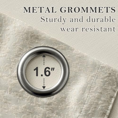 VOGOL Embroidery Curtains 63 inch Length Grommet Window Treatment Voile Panel Drape for Living Room Kichen, Two Panels, W42 x L63 inch - color: C1, size: 42"W x 63"L (Pack of 2)