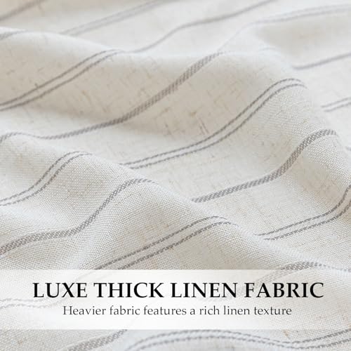 Grey Striped Kitchen Curtains,Light Filtering,2 Panels,26x24 - color: Grey, size: 26"W x 24"L (Pack of 2)