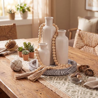 5 Pcs Coffee Table Decor Set, Gray White - color: Gray White
