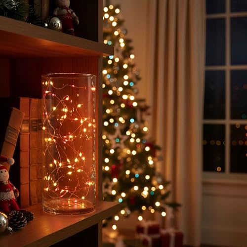 QBIS Halloween Lights, 40 LEDs, Red Orange Yellow, Battery Operated, 2 Pack - size: 40