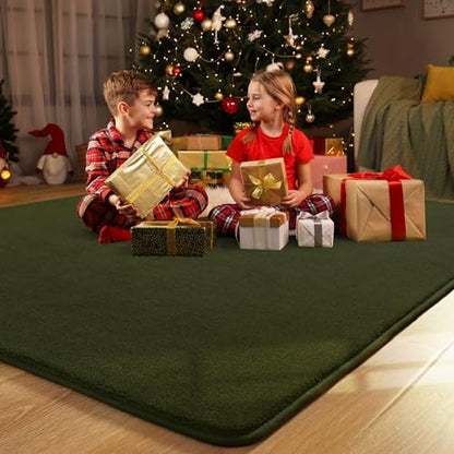 Amearea Modern Soft Hallway Runner Rug, 2x6 Olive Green Washable Runner Rug - color: Olive Green, size: 2' x 6' (Runner)