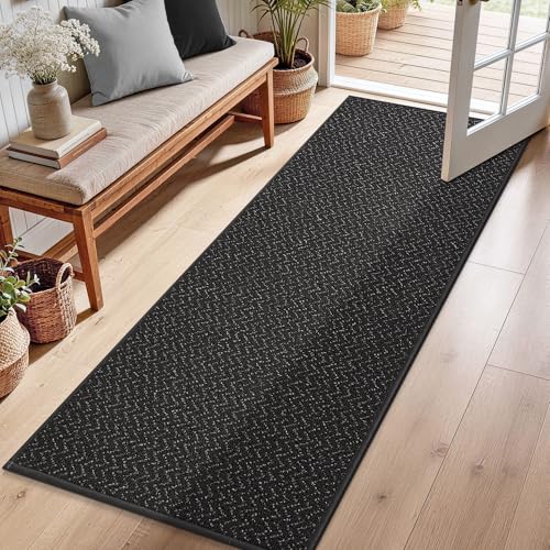 COSY HOMEER Hallway Runner Rugs Non-Slip Washable 2'x6' Black - color: Black, size: 2' x 6'