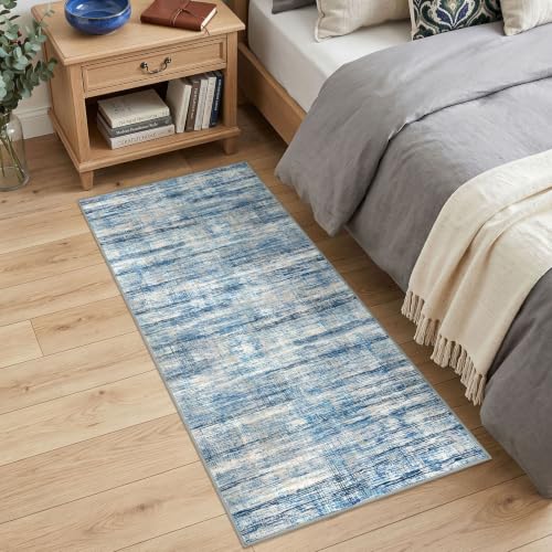 KOZYFLY Modern Kitchen Runner Rug 2x5 Washable Rug Runner Blue Beige - color: Blue Beige, size: 2' x 5' (Runner)