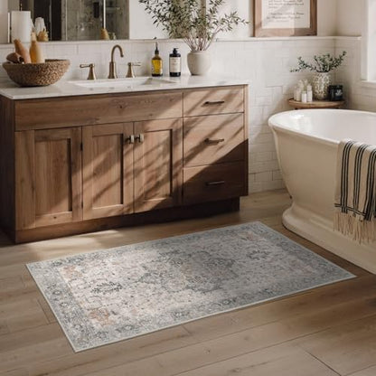 BESBLEE 2'6"x4' Washable Runner Rug Non Slip for Hallway, Light Taupe Brown - color: Light Taupe Brown, size: 2' x 4' (Runner)