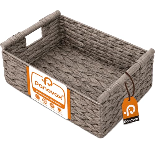 Wicker Basket, Large Basket for Gift Baskets Empty, 15.4x11x6.3in - color: Gray, size: Large
