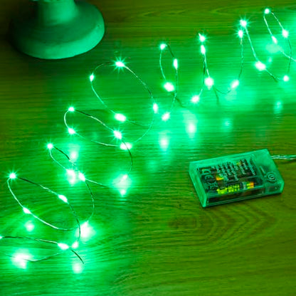 Green Fairy Lights Battery Operated (Included), 8 Modes & Auto timer, 16FT 50Led Mini Twinkle Silver Wire Firefly Starry lights,Waterproof Battery Operated Lights for Bedroom Christmas Wedding - color: Green, size: 1 Pack - Batteries Included