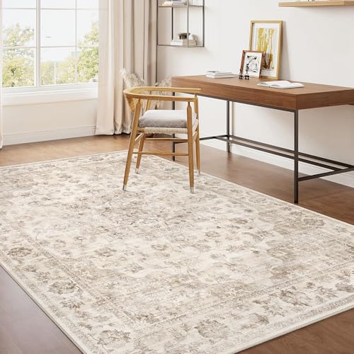 4x5 Beige Neutral Area Rug - color: Neutral | Beige, size: 4' x 5' (Rectangular)