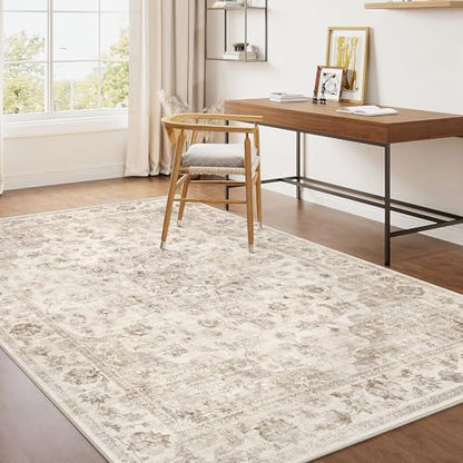4x5 Beige Neutral Area Rug - color: Neutral | Beige, size: 4' x 5' (Rectangular)