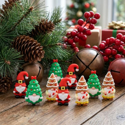 30 Pcs Mini Christmas Gnomes Figurines, Tiny Santa Tree Gnomes Ornaments - color: Christmas, size: 30 Pcs