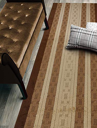 Custom Size Hallway Runner Rug, Slip Resistant, 26 Inch Wide X Your Choice of Length, Chain Brown, 26 Inch X 2 Feet, Doormat Size - color: Brown Chain, size: 2'2" x 2' (Rectangular)