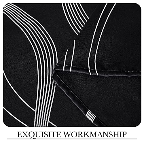 NICETOWN Black Blackout Pattern Curtain Panels 72 inches Long, 42" Wide - color: 1 - Black, size: 42"W x 72"L (Pack of 2)