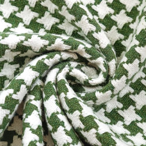 Chenille Houndstooth Pillow Covers 12x20, Set of 2, Green and White - size: 20" x 12" (Pack of 2)