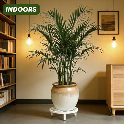 3 Pack 12 Inch Metal Plant Stands Outdoor Indoor Pot Riser,White - color: 11.81"-White