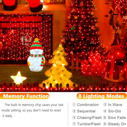 Joomer Solar Fairy Lights, 2-Pack Total 80FT 240LED String Lights, Red - color: Red, size: 2*120LED