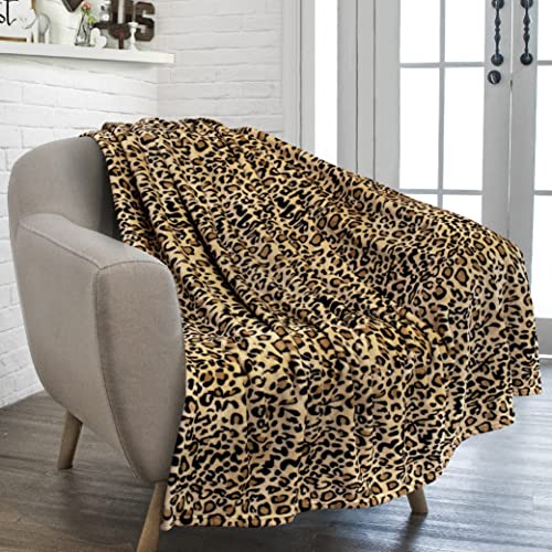 PAVILIA Cheetah Fleece Throw Blanket | Cheetah Leopard Animal Print Flannel Blanket | Soft Velvet Lightweight Microfiber Blanket for Couch Sofa | 50x60 Inches - color: Cheetah, size: 50 x 60 Inches - Throw