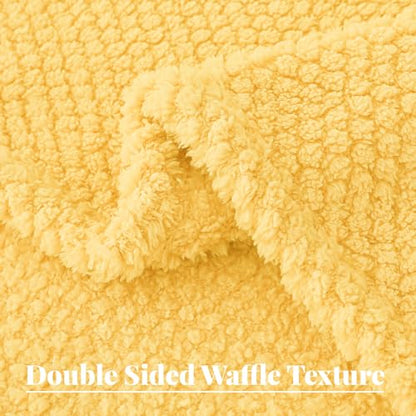 Whale Flotilla Soft Fleece Queen Size Bed Blanket, Yellow - color: Yellow, size: Queen(90x90 In)