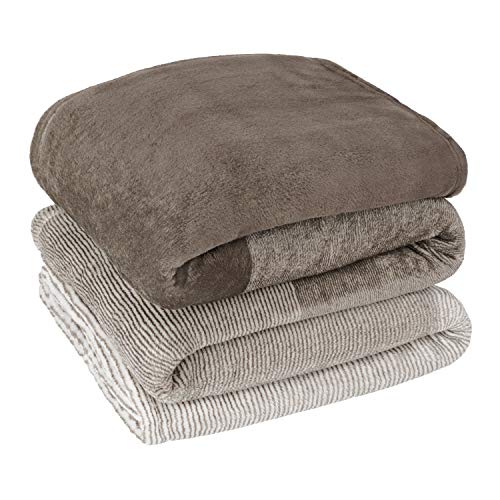 PAVILIA Taupe Ombre Fleece Throw Blanket for Couch Sofa Bed, 50x60 - color: Gradient - Taupe, size: 50 x 60 Inches - Throw