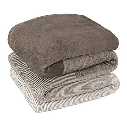 PAVILIA Taupe Ombre Fleece Throw Blanket for Couch Sofa Bed, 50x60 - color: Gradient - Taupe, size: 50 x 60 Inches - Throw