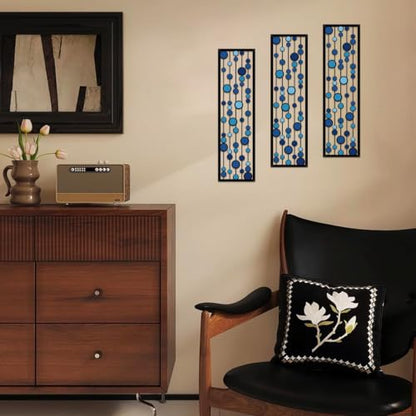 ShxTrade Geometric Metal Wall Decor - color: Blue