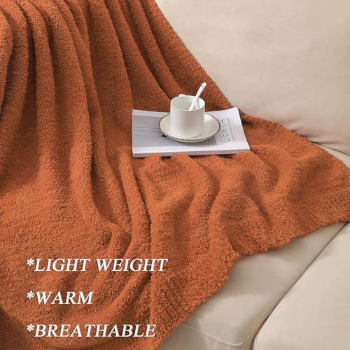 bearberry Knit Throw Blanket 50x60 Caramel Super Soft Plush for Couch - color: Caramel, size: Throw(50″x60″)