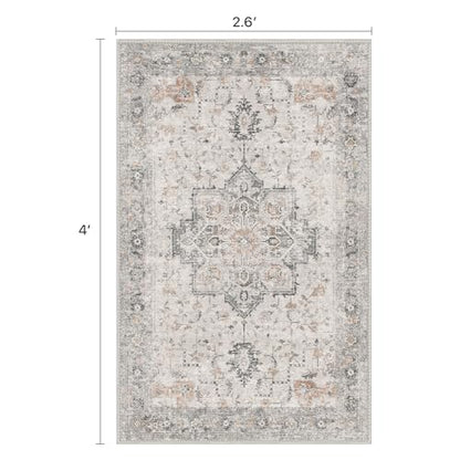BESBLEE 2'6"x4' Washable Runner Rug Non Slip for Hallway, Light Taupe Brown - color: Light Taupe Brown, size: 2' x 4' (Runner)