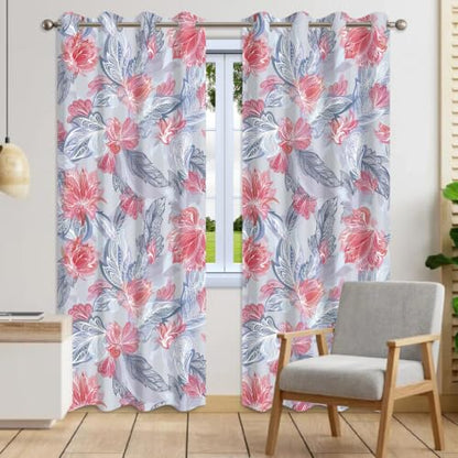 Blackout Boho Floral Curtains for Bedroom Living Room, 52Wx84L - color: Abstract Floral