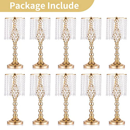NUPTIO Tall Centerpiece for Wedding Table, Gold, 19.3" Tall, 10 Pcs - color: Gold, size: Medium - 10 Pcs