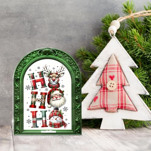 Funny Santa Laughter Framed Christmas Sign Table Decorations - color: HOHO1