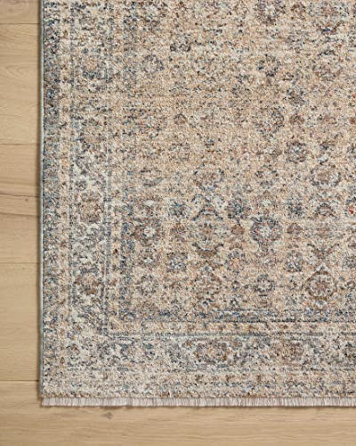 Loloi Angela Rose Blake Beige/Denim 2'-7" x 10'-0" Runner Rug - color: Beige / Denim, size: 2'7" x 10' (Rectangular)