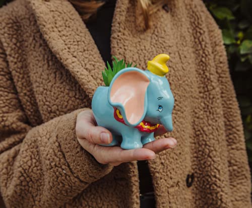Silver Buffalo Disney Dumbo Standing Mini Ceramic Planter - color: Gray/Multi
